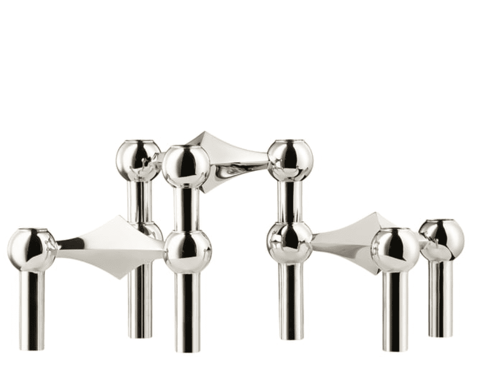 Stoff Nagel Candleholder in Chrome (Set of 3)
