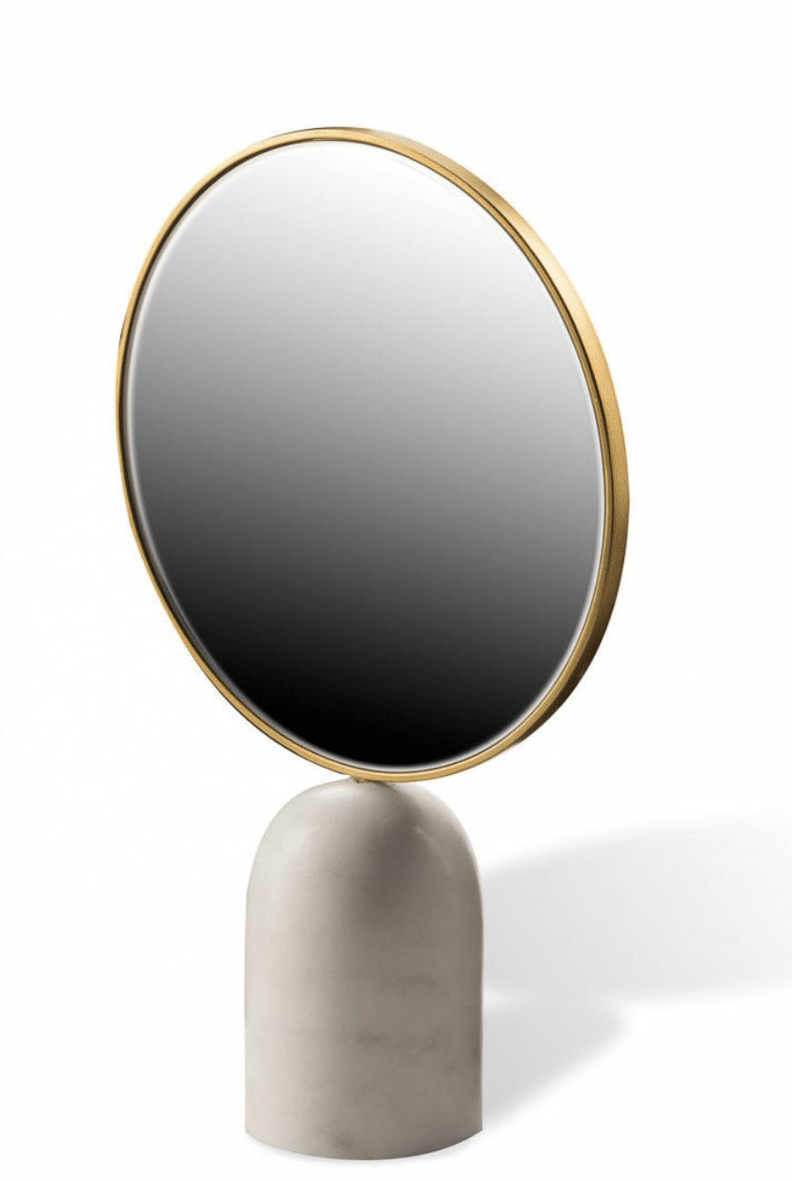 Polspotten Round Mirror in Ecru