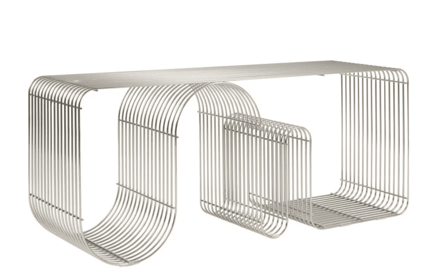 Curve Bench in Silver