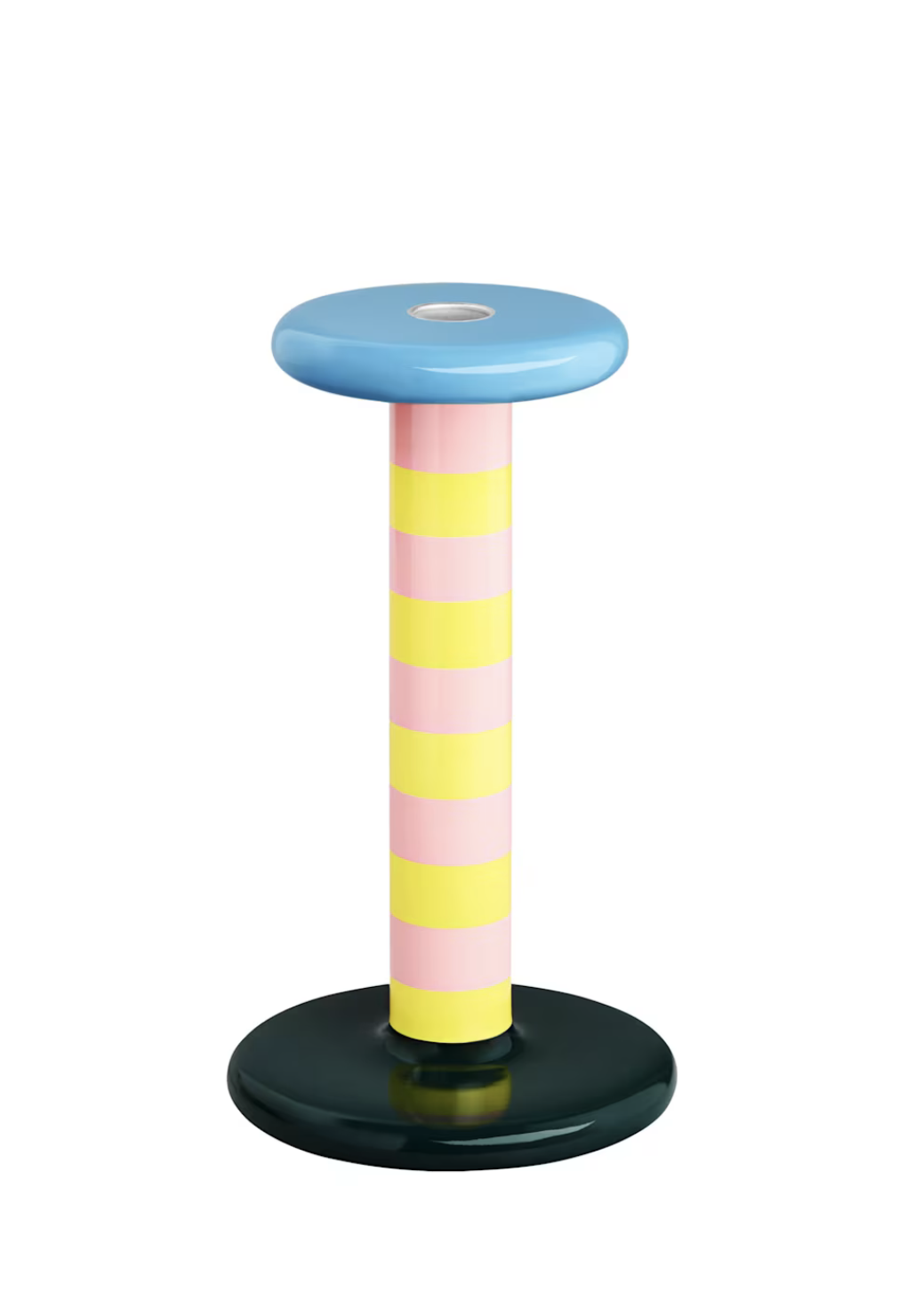 High Candleholder in Bright Yellow